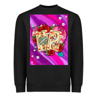 Black playing cards with pearls and glitter air Heavyweight Sweatshirt - AdoDesignShop