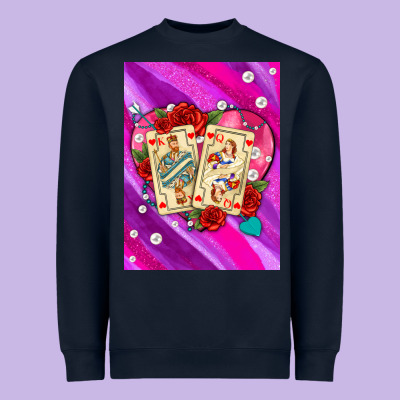 Playing Cards With Pearls And Glitter Air Heavyweight Sweatshirt Designed By Adodesignshop