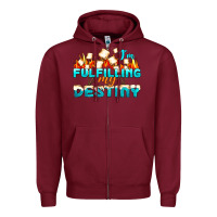 Burgundy camp im fulfilling my destiny Zipper Hoodie - NancyCooperArtShop
