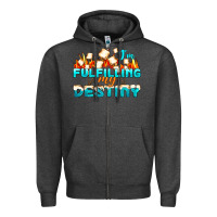 Charcoal Heather camp im fulfilling my destiny Zipper Hoodie - NancyCooperArtShop