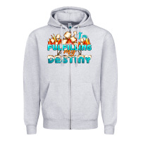 Heather Grey camp im fulfilling my destiny Zipper Hoodie - NancyCooperArtShop