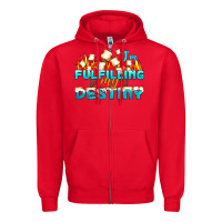 Red camp im fulfilling my destiny Zipper Hoodie - NancyCooperArtShop