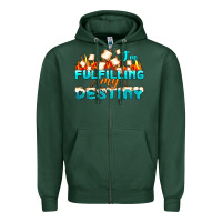 Sports Green camp im fulfilling my destiny Zipper Hoodie - NancyCooperArtShop
