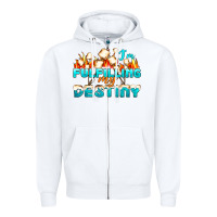 White camp im fulfilling my destiny Zipper Hoodie - NancyCooperArtShop