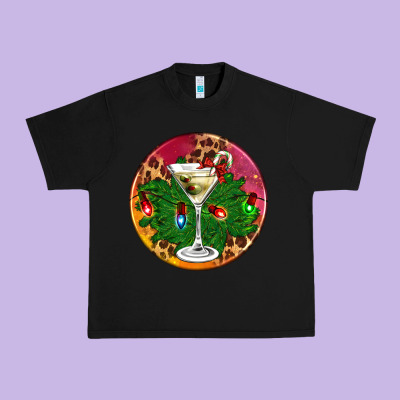 Christmas Martini Urban Heavy Tee Designed By Adodesignshop