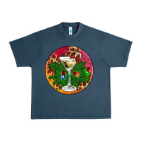 Midnight Navy Christmas martini Urban Heavy Tee - AdoDesignShop