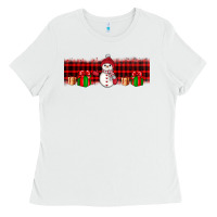 White Christmas snowman Ladies Tee - JahusDesignShop