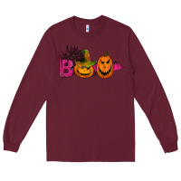 Burgundy boo pumpkins Long Sleeve Tee - Jasminsmagicworld