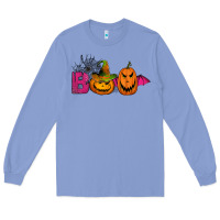 Colony Blue boo pumpkins Long Sleeve Tee - Jasminsmagicworld