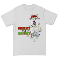 Dove Grey merry and bright white shepherd Premium Tee - RanaPortraitStore