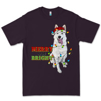 Plum merry and bright white shepherd Premium Tee - RanaPortraitStore