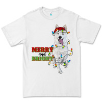 White merry and bright white shepherd Premium Tee - RanaPortraitStore