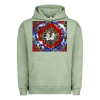 Pigment Oil Green patriotic tie dye Urban Hoodie - CowGirlArtShop