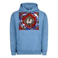 Pigment Pebble Blue patriotic tie dye Urban Hoodie - CowGirlArtShop