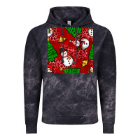 Cloud Black christmas snowman and trees seamless pattern Vintage Hoodie - BundleAndBundleShop