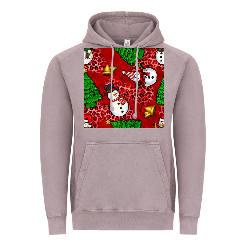 Christmas Snowman And Trees Seamless Pattern Vintage Hoodie by BundleAndBundleShop | Teevron