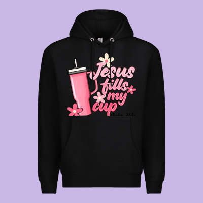 Jesus Fills My Cup Premium Hoodie Designed By Jahusdesignshop