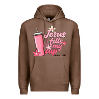 Chestnut jesus fills my cup Premium Hoodie - JahusDesignShop