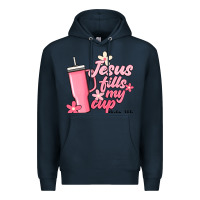 Navy jesus fills my cup Premium Hoodie - JahusDesignShop