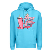 Ocean Blue jesus fills my cup Premium Hoodie - JahusDesignShop