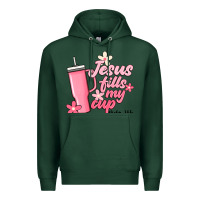 Sports Green jesus fills my cup Premium Hoodie - JahusDesignShop