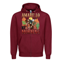Burgundy amarillo by morning Zipper Hoodie - MaliasSmallBusiness