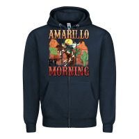 Navy amarillo by morning Zipper Hoodie - MaliasSmallBusiness