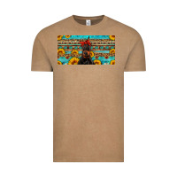 Vintage Coffee doberman with sunflowers license plate Vintage Tee - Artiststas