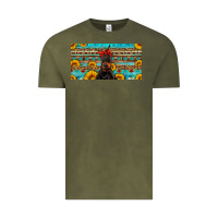 Vintage Olive doberman with sunflowers license plate Vintage Tee - Artiststas