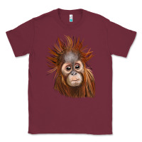 Burgundy baby orangutan Classic Tee - LillyAllenDesigns