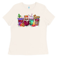 Bone dia de los muertos coffee cups Ladies Tee - texasbilliewilder