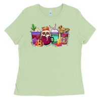 Matcha dia de los muertos coffee cups Ladies Tee - texasbilliewilder