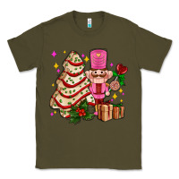 Army Green christmas tree cake and nutcracker with gifts ado Classic Tee - AdoDesignShop