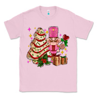 Bubblegum Pink christmas tree cake and nutcracker with gifts ado Classic Tee - AdoDesignShop