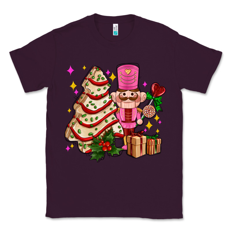 Christmas Tree Cake And Nutcracker With Gifts Ado Classic Tee by AdoDesignShop | Teevron