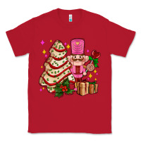 Red christmas tree cake and nutcracker with gifts ado Classic Tee - AdoDesignShop