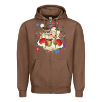 Chestnut mexican christmas santa Zipper Hoodie - MaliasSmallBusiness