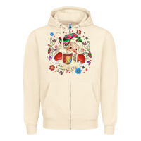 Sandshell mexican christmas santa Zipper Hoodie - MaliasSmallBusiness