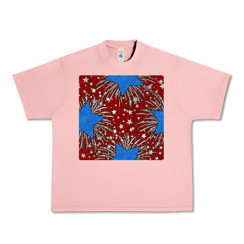 Glitter 4th Of July Seamless Pattern Urban Heavy Tee by BundleAndBundleShop | Teevron