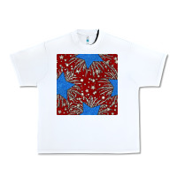 White Glitter 4th of July Seamless Pattern Urban Heavy Tee - BundleAndBundleShop