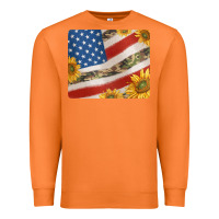 Carrot american flag sunflowers and canouflage print veteran mousepad Premium Sweatshirt - Jasminsmagicworld