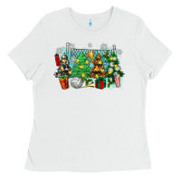 White christmas trees with tennis Ladies Tee - Zillion Design Studio