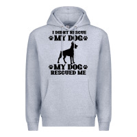 Heather Grey rescue dog Premium Hoodie - Bettercallsaul
