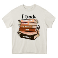 Cream i teach strength bravery equality love history Heavy Core Tee - Zillion Design Studio