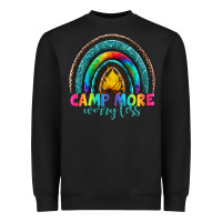 Black camp more worry less Heavyweight Sweatshirt - Artiststas