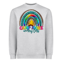 Heather Grey camp more worry less Heavyweight Sweatshirt - Artiststas