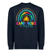 Navy camp more worry less Heavyweight Sweatshirt - Artiststas