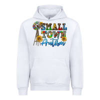 White small town autism Urban Hoodie - CowGirlArtShop