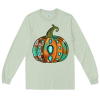 Matcha western cowhide turquoise pumpkin Long Sleeve Tee - Jasminsmagicworld