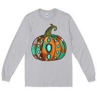 Moon Dust western cowhide turquoise pumpkin Long Sleeve Tee - Jasminsmagicworld